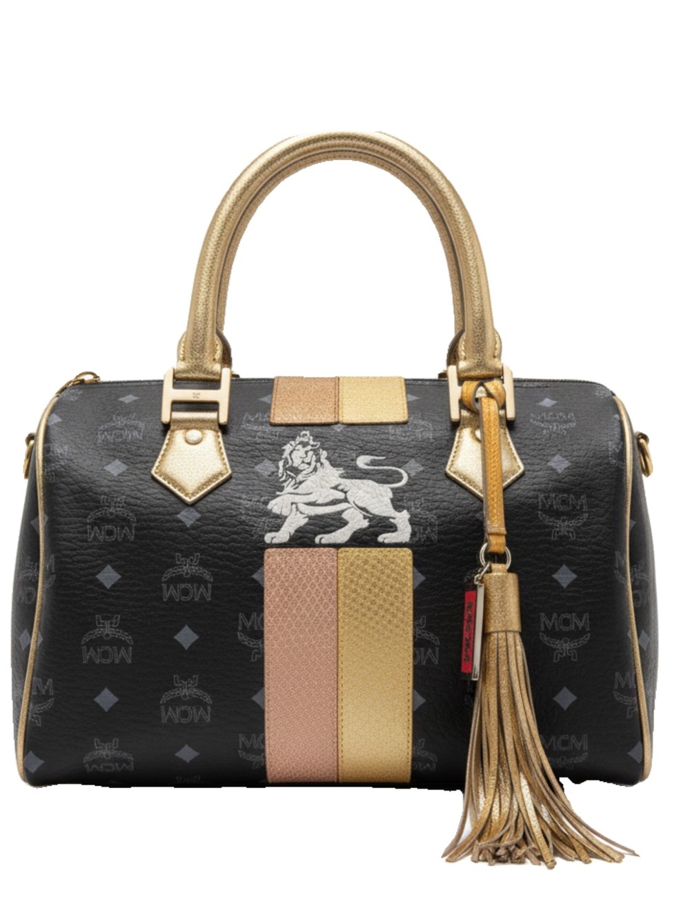 🛍️RARE MCM Authentic Visetos "Princess Lion" Boston Bag